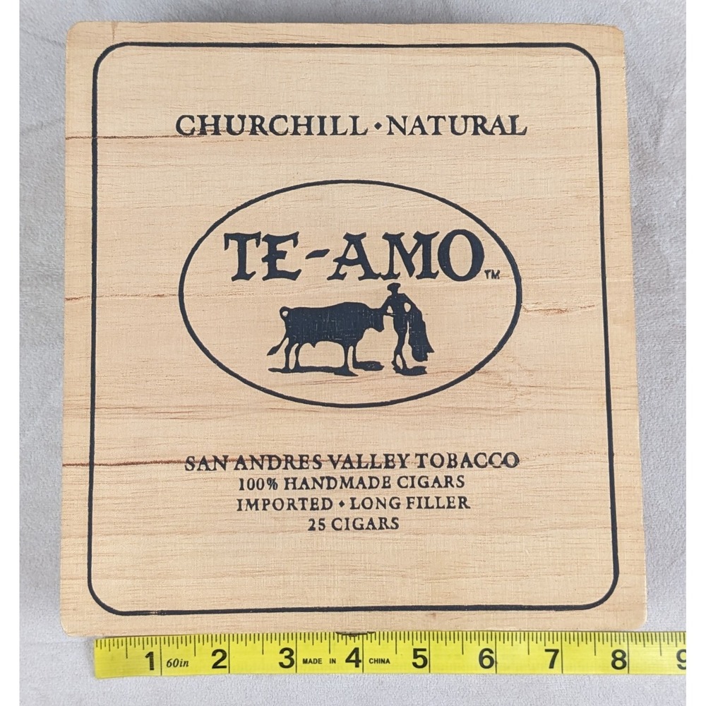 Te-Amo San Andres Valley Tobacco Empty Box Jewelry Storage Man Cave Desk Trinket - Picture 7 of 9